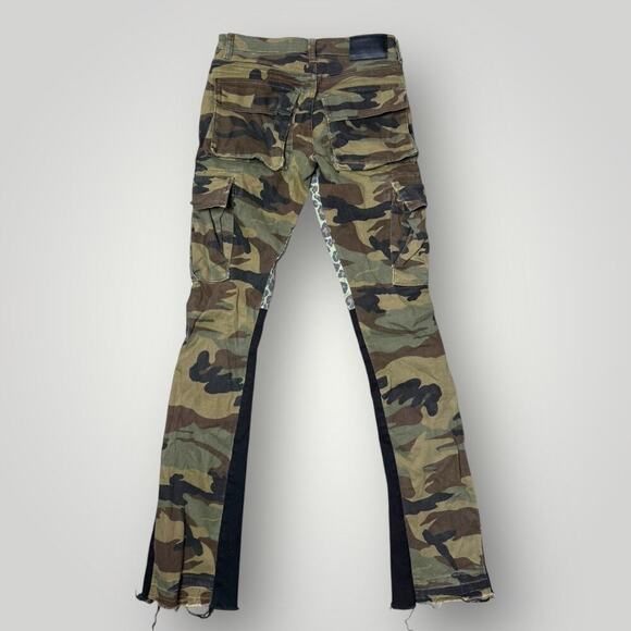 VALABASAS Commander 3.0 Stacked Flare Jean Camo sz 28 L35 - Picture 2 of 12
